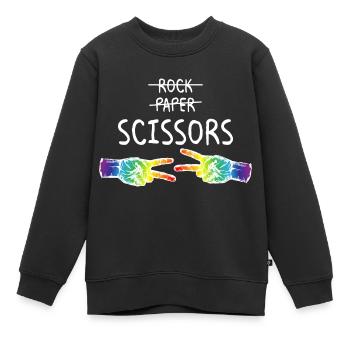 Rock Paper Scissors LGBTQ Pride Month Lesbian - Sweat Premium enfant bio - noir - Devant - AI Model Kid Female (0cm)