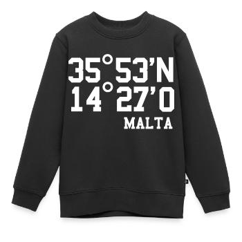 Malte Île Méditerranéenne Cadeau de Vacances - Sweat Premium enfant bio - noir - Devant - AI Model Kid Female (0cm)
