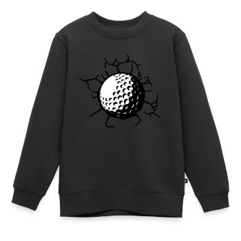 Golfball Aufschlag Golfer - Kinder Premium Organic Sweatshirt - Schwarz - Vorne - AI Model Kid Female (0cm)