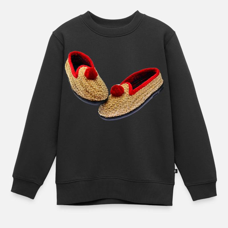 Chaussures de paille 1.0 - Sweat Premium enfant bio - noir