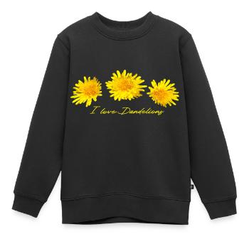 Pissenlit Pissenlit Pissenlit Pissenlit - Sweat Premium enfant bio - noir - Devant - AI Model Kid Female (0cm)