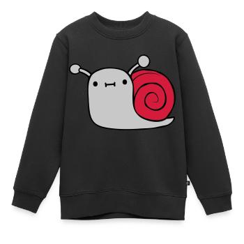 Kleine süße Schnecke - Kinder Premium Organic Sweatshirt - Schwarz - Vorne - AI Model Kid Female (0cm)