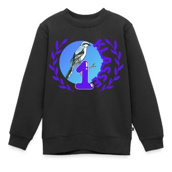 Erste Klasse - Kinder Premium Organic Sweatshirt - Schwarz - Vorne - AI Model Kid Female (0cm)