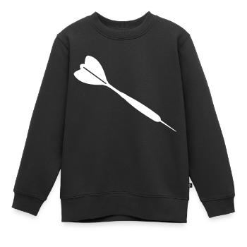 Dartpfeil weiß - Kinder Premium Organic Sweatshirt - Schwarz - Vorne - AI Model Kid Female (0cm)