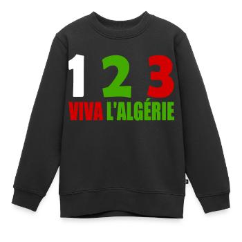 Algerien - Kinder Premium Organic Sweatshirt - Schwarz - Vorne - AI Model Kid Female (0cm)