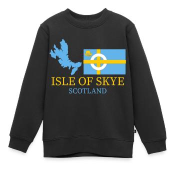 Insel Skye - Kinder Premium Organic Sweatshirt - Schwarz - Vorne - AI Model Kid Female (0cm)