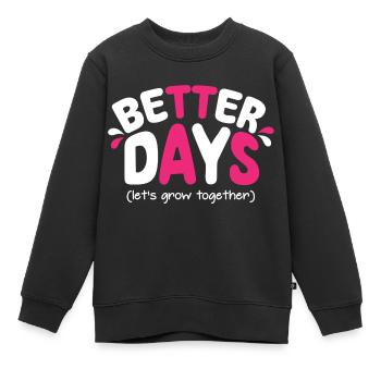 chemise neuve 01 - Sweat Premium enfant bio - noir - Devant - AI Model Kid Female (0cm)