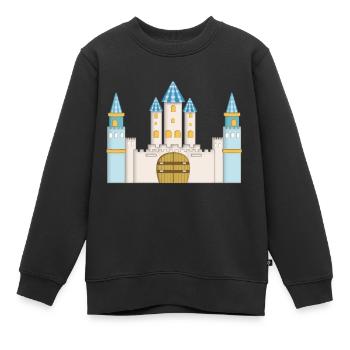 Prinzenburg blau, weiß und gold - Kinder Premium Organic Sweatshirt - Schwarz - Vorne - AI Model Kid Female (0cm)