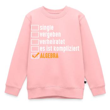 Mathematik Mathe Rechnen Algebra - Kinder Premium Organic Sweatshirt - Rosa - Vorne - AI Model Kid Female (0cm)