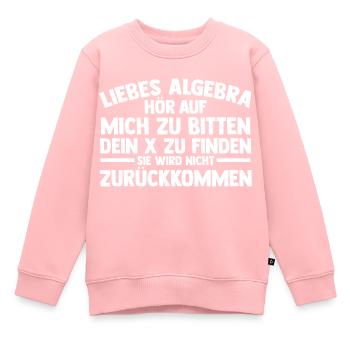 Mathematik Mathe Rechnen Algebra - Kinder Premium Organic Sweatshirt - Rosa - Vorne - AI Model Kid Female (0cm)
