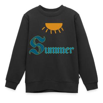 Summer - Kinder Premium Organic Sweatshirt - Schwarz - Vorne - AI Model Kid Female (0cm)