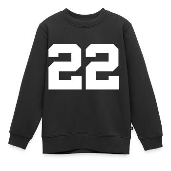 Anzahl 22 - Kinder Premium Organic Sweatshirt - Schwarz - Vorne - AI Model Kid Female (0cm)