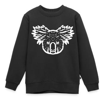 Koala white - Kids Premium Organic Sweatshirt - black - Front - AI Model Kid Female (0cm)