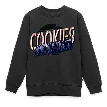 T-shirts du chef Chocolate Ice Cream Hunger Burger - Sweat Premium enfant bio - noir - Devant - AI Model Kid Female (0cm)