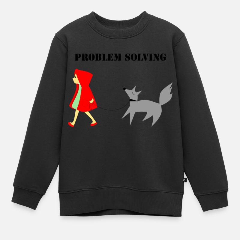 Résolution de problèmes du Petit Chaperon Rouge - Sweat Premium enfant bio - noir