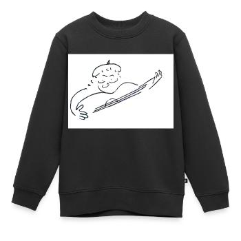 Guitar man - Kinder Premium Organic Sweatshirt - Schwarz - Vorne - AI Model Kid Female (0cm)