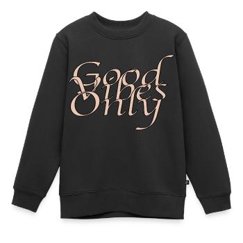 Good Vibes Only - Kinder Premium Organic Sweatshirt - Schwarz - Vorne - AI Model Kid Female (0cm)