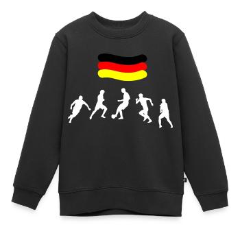 Fußball Soccer - Kinder Premium Organic Sweatshirt - Schwarz - Vorne - AI Model Kid Female (0cm)