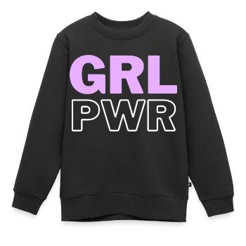 Girl Power Modern - Kids Premium Organic Sweatshirt - black - Front - AI Model Kid Female (0cm)