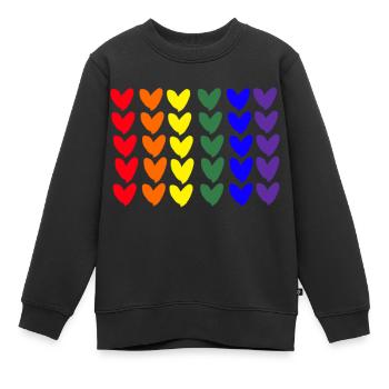 Pride Schwul Lesbisch LGBT - Kinder Premium Organic Sweatshirt - Schwarz - Vorne - AI Model Kid Female (0cm)