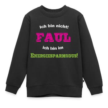 Faul - Kinder Premium Organic Sweatshirt - Schwarz - Vorne - AI Model Kid Female (0cm)