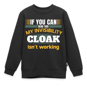 Mon manteau invisible ne fonctionne pas - Sweat Premium enfant bio - noir - Devant - AI Model Kid Female (0cm)