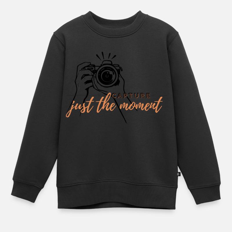 Capturez l’instant présent - Sweat Premium enfant bio - noir