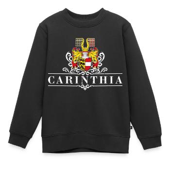 Carinthie Autriche Drapeau Armoiries Carinthie - Sweat Premium enfant bio - noir - Devant - AI Model Kid Female (0cm)
