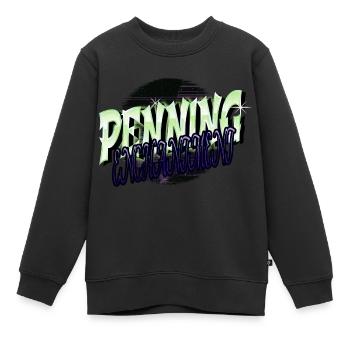 happy funny bday fiction writing creative writing - Kinder Premium Organic Sweatshirt - Schwarz - Vorne - AI Model Kid Female (0cm)