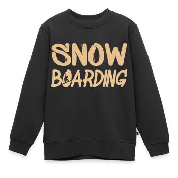 snowboarding boarden - Kinder Premium Organic Sweatshirt - Schwarz - Vorne - AI Model Kid Female (0cm)