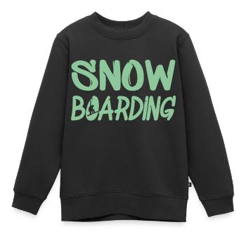 snowboarding boarden - Kinder Premium Organic Sweatshirt - Schwarz - Vorne - AI Model Kid Female (0cm)