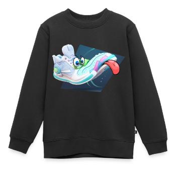 crazy sneaker - Kinder Premium Organic Sweatshirt - Schwarz - Vorne - AI Model Kid Female (0cm)
