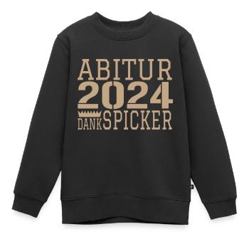 Dictons amusants d’Abi - Sweat Premium enfant bio - noir - Devant - AI Model Kid Female (0cm)