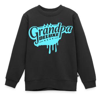 Grand-père Deluxe Meilleur grand-père Grand-père Amour Grand-père Logo de grand-père - Sweat Premium enfant bio - noir - Devant - AI Model Kid Female (0cm)