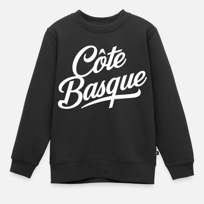 Côte basque - Sweat Premium enfant bio - noir