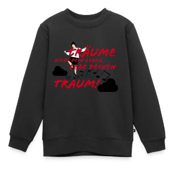 Träume dein Leben - Kinder Premium Organic Sweatshirt - Schwarz - Vorne - AI Model Kid Female (0cm)