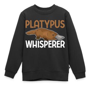 Ornithorynque - Sweat Premium enfant bio - noir - Devant - AI Model Kid Female (0cm)