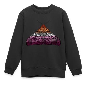 Lesbisch pride Motte - Kinder Premium Organic Sweatshirt - Schwarz - Vorne - AI Model Kid Female (0cm)
