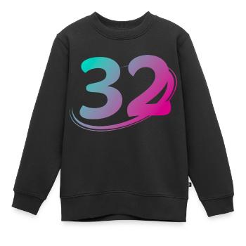 Nummer 32 mehrfarbig - Kinder Premium Organic Sweatshirt - Schwarz - Vorne - AI Model Kid Female (0cm)