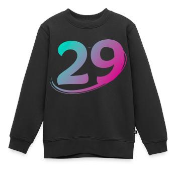 Nummer 29 mehrfarbig - Kinder Premium Organic Sweatshirt - Schwarz - Vorne - AI Model Kid Female (0cm)