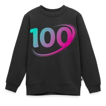 Nummer 100 Mehrfarbig - Kinder Premium Organic Sweatshirt - Schwarz - Vorne - AI Model Kid Female (0cm)