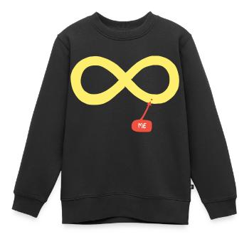 Ich und die Unendlichkeit - Kinder Premium Organic Sweatshirt - Schwarz - Vorne - AI Model Kid Female (0cm)