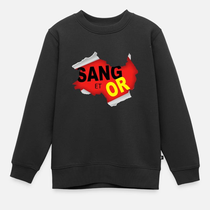 Sang et OR - Sweat Premium enfant bio - noir