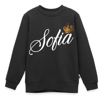 Sofia Nom personnalisé pour les femmes Enfants Bambins - Sofia - Sweat Premium enfant bio - noir - Devant - AI Model Kid Female (0cm)