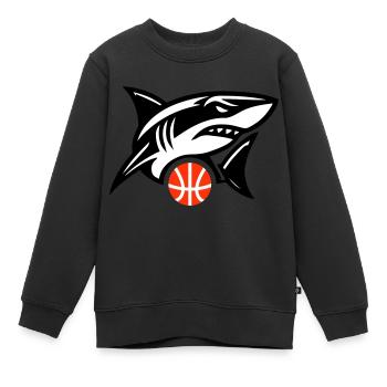 Die Basketballmannschaft der Haie - Kinder Premium Organic Sweatshirt - Schwarz - Vorne - AI Model Kid Female (0cm)
