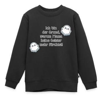 Funny Baby Saying Ghosts Halloween Mom Baby - Kids Premium Organic Sweatshirt - black - Front - AI Model Kid Female (0cm)