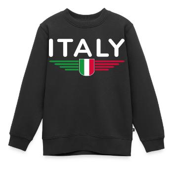 I Love Italy Tenue T-Shirt Design - Sweat Premium enfant bio - noir - Devant - AI Model Kid Female (0cm)