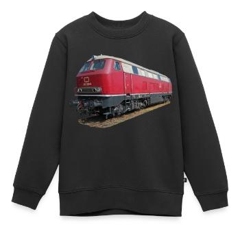Lokomotive DB216 - Kinder Premium Organic Sweatshirt - Schwarz - Vorne - AI Model Kid Female (0cm)
