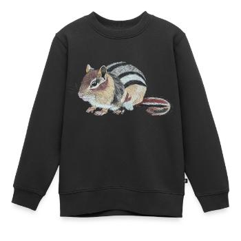 Tamia Chipmunk Joue Écureuil Burunduk - Sweat Premium enfant bio - noir - Devant - AI Model Kid Female (0cm)