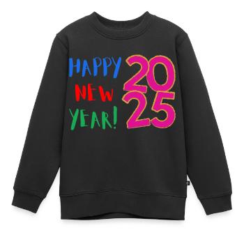 Happy New Year 2025 - Kinder Premium Organic Sweatshirt - Schwarz - Vorne - AI Model Kid Female (0cm)